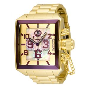 Relógio Masculino Pro Diver com Mostrador em Madrepérola, Invicta 35637, Dourado e Marrom