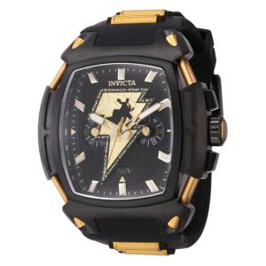 Relógio Masculino DC Comics Black Adam, Invicta 43737, Preto e Dourado