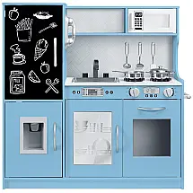 Cozinha de Brinquedo Realista em Madeira para Crianças de 3 a 6 Anos, Best Choice, Azul
