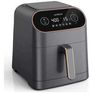 Fritadeira Elétrica AirFryer 9L de Capacidade com Painel de Controle Digital e Antiaderente, 1750W, 110v, ULTREAN AFT08501 UL, Preto