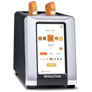 Revolution R180B Torradeira Elétrica Multifunções 2 Fatias com Tela LCD e Aço Inoxidável, 110V, Branca