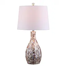 Abajur Luminária de Mesa, Estilo Costeiro Contemporâneo com 67 cm de Altura para Quarto, Sala de Estar e Escritório, 110V 100W, JONATHAN Y