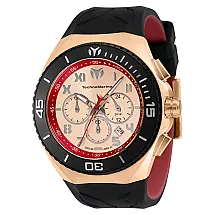 Relógio Masculino TechnoMarine Manta - 48mm. Preto. Vermelho TM-221047