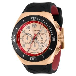 Relógio Masculino TechnoMarine Manta - 48mm. Preto. Vermelho TM-221047