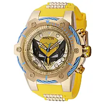 Relgio masculino Marvel X-men Wolverine - 51,5 mm. Ouro. Amarelo 43047