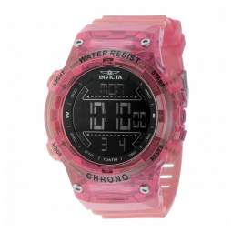 Relógio Masculino Invicta Racing Digital 52mm, Transparente, Rosa 49047