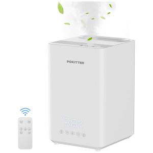 Umidificador Ultrassônico Portátil Pokitter 5 Litros com Controle Remoto, 110V, Branco