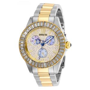 Relógio Feminino Invicta Angel com Mostrador de Madrepérola de 38mm, Aço, Dourado 28447