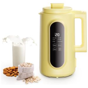 Máquina de Leite Vegetal 1,3L com Revestimento Antiaderente, Tela LED e Limpeza Automática, ADIUIVE, Amarela