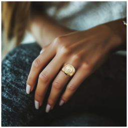 Mini Angel Women S Ring Watch - 16,5mm. Ouro 48947