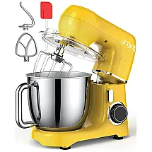 Batedeira Planetária Elétrica 5L com 10 Velocidades Aço Inoxidável 450W, 110v, MINI ANGEL, Preto