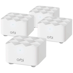 Orbi Roteador Wi Fi Mesh Vel 1.2Gbps Banda Tripla Área 557m2, NETGEAR RBK14 100NAS, Branco