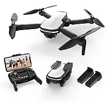 Drone com Câmera HD Ajustável, Wifi, Auto Retorno e 2 Baterias, Holy Stone HS280, Branco