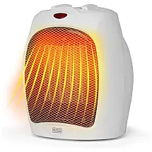 Aquecedor Elétrico de Mesa, Cerâmica portátil, 110V, 900W, 1500W, BLACKDECKER BHDC500W46, Branco