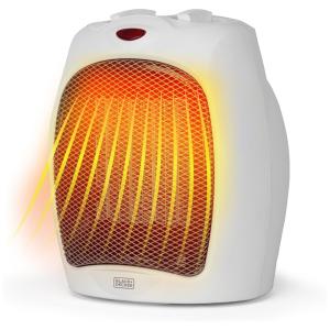 Aquecedor Elétrico de Mesa, Cerâmica portátil, 110V, 900W, 1500W, BLACKDECKER BHDC500W46, Branco