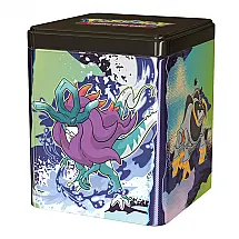 Lata Empilhável Pokémon TCG Stacking Tin Q1 2025 Multicolorido 3 Boosters e 2 Folhas de Adesivos