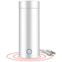 Chaleira Elétrica Portátil 400 mL, Aço Inox, Branca, 110v, WOOLALA, Branco