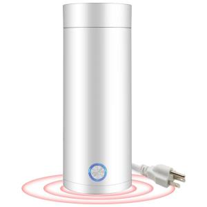 Chaleira Elétrica Portátil 400 mL, Aço Inox, Branca, 110v, WOOLALA, Branco
