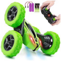 Carrinnho de Controle Remoto até 7 km, h com Rotação 360 e Faróis, ORRENTE, Verde
