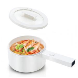 Panela Elétrica Multifuncional 1.5L, Aço Inoxidável com Controle de Temperatura, 750W, Branca, 110v, OLAYKS, Branco