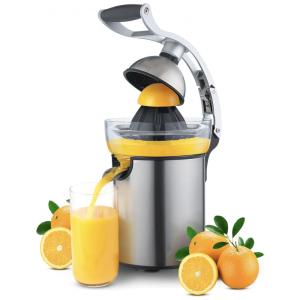 Espremedor Elétrico de Frutas LUUKMONDE em Aço Inoxidável e Alça Ergonômica, 130W, Preto