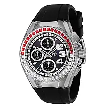 Relgio feminino TechnoMarine Cruise Glitz com mostrador em madreprola - 40 mm. Preto ZG-TM-121057