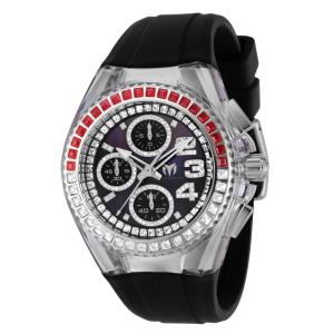 Relgio feminino TechnoMarine Cruise Glitz com mostrador em madreprola - 40 mm. Preto ZG-TM-121057