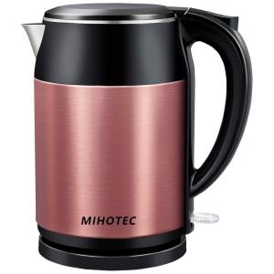 Chaleira Elétrica 1.8L, Aço Inoxidável, com Desligamento Automático, 1100W, 110v, MIHOTEC XH W171, Rosa