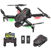 Drone com Câmera 4K para Adultos, Retorno Automático, 2 Baterias 56 Min de Voo, HASAKEE, Preto