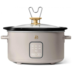 Panela elétrica de cozimento lento Beautiful 4L bege 1500W 110V painel touch