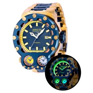 Relgio Masculino Reserva Magnum Tria Automtico - 52mm. Ouro. Azul Escuro 37557