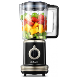 Liquidificador de Bancada 1.4L com 2 Velocidades e 6 Lâminas de Aço Inoxidável, 110V 300W, Yabano, Preto