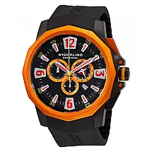 Relógio Almirante 300 52mm com Mostrador Preto e Pulseira de Silicone - Stuhrling