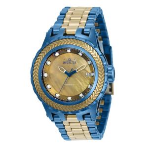 Relgio masculino especializado automtico com mostrador em madreprola - 44 mm. Cqui. Azul Escuro 34857