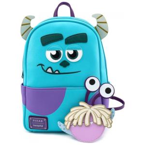 Mochila Escolar Infantil Loungefly Disney Sulley Monstrar S A para Crianças a Partir de 10 Anos, Azul