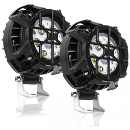 Farol de Milha LED Off Road com 5600 Lúmens e Luz Branca IP68 12V 24V, 60W, 2Un, Aaiwa, Preto