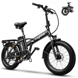 Bicicleta Elétrica Dobrável bluebiko F6B com Motor Brushless 750W (Pico 1000W), Bateria Removível 48V 20Ah, Freios a Disco Duplos e Sistema