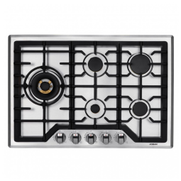Cooktop a gás 5 queimadores Robam inox mesa em aço inox queimadores em latão grade de ferro fundido acendimento automático 110V