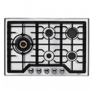 Cooktop a gás 5 queimadores Robam inox mesa em aço inox queimadores em latão grade de ferro fundido acendimento automático 110V