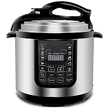 Panela de Pressão Elétrica 6L com 14 Predefinições e Painel de Led, 1000W, 0190199, 110v, ZENY 0190199, Prateado