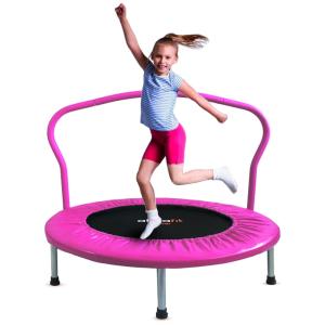 Cama Elástica Interna Dobrável com Apoio Ajustável, até 149 kg, ATIVAFIT, Rosa