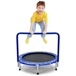 Giantex Cama Elástica Interna com Apoio Ajustável, até 149 kg 3 a 10 anos, Azul