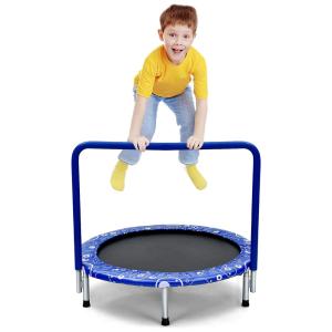 Giantex Cama Elástica Interna com Apoio Ajustável, até 149 kg 3 a 10 anos, Azul