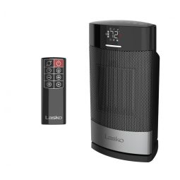 Aquecedor Elétrico de Mesa com Termostato, Modo ECO e Controle Remoto, 110V 1500W, Lasko Ellipse CD12950, Preto