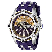 Relgio Masculino Invicta NFL Baltimore Ravens em Ao Inoxidvel de 52mm - Roxo ZG-42067.