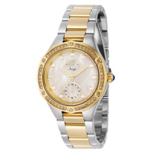 Relógio Feminino Angel com Mostrador em Madrepérola, Invicta 40367, Prata e Dourado