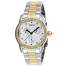 Relógio Feminino Angel com Mostrador Madrepérola, Invicta 28467, Prata e Dourado