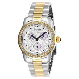Relógio Feminino Angel com Mostrador Madrepérola, Invicta 28467, Prata e Dourado