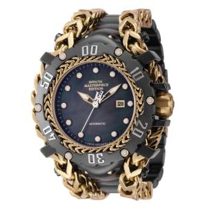 Obra-prima sua Ronda R150 calibre automtico masculino relgio com mostrador madreprola - 58,3 mm. Preto. Ouro 44667