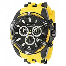 Relógio Masculino Invicta Swiss Ronda Z60 Calibre 50 mm Preto e Amarelo Modelo 43767